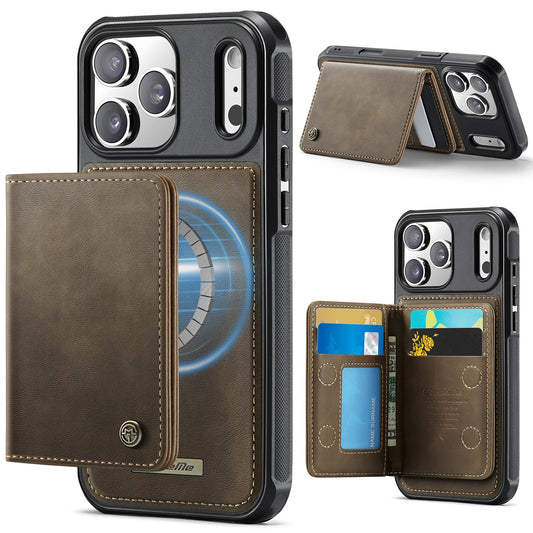 Magsafe Compatible Leather Detachable Wallet Case for iPhone 17 Pro