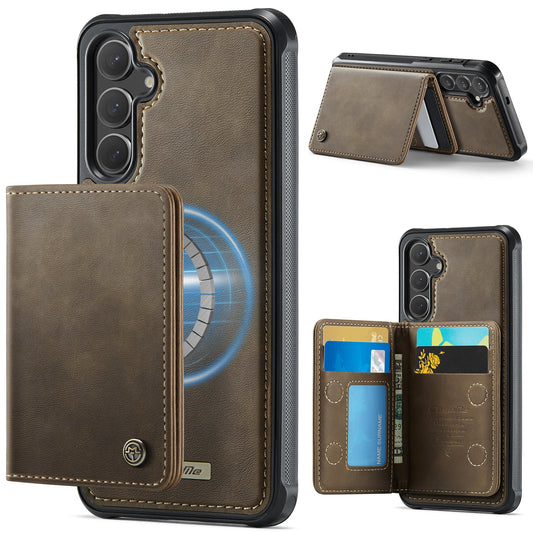 Magsafe Compatible Leather Detachable Wallet Case for Samsung Galaxy S25+