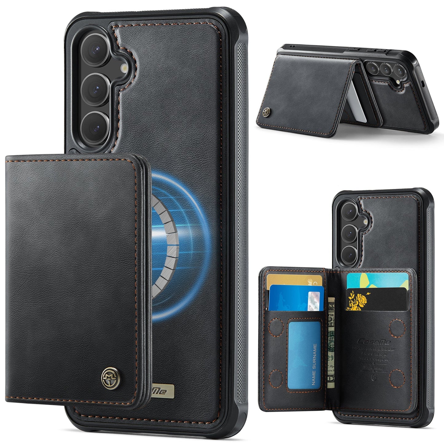 Magsafe Compatible Leather Detachable Wallet Case for Samsung Galaxy A16